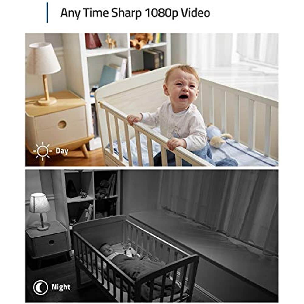 eufy Security 1080P Indoor Cam, Plug-in Security Indoor Camera with Wi-Fi, Human and Pet AI, Works with Voice Assistants, Night Vision, Two-Way Audio, HomeBase Not Required