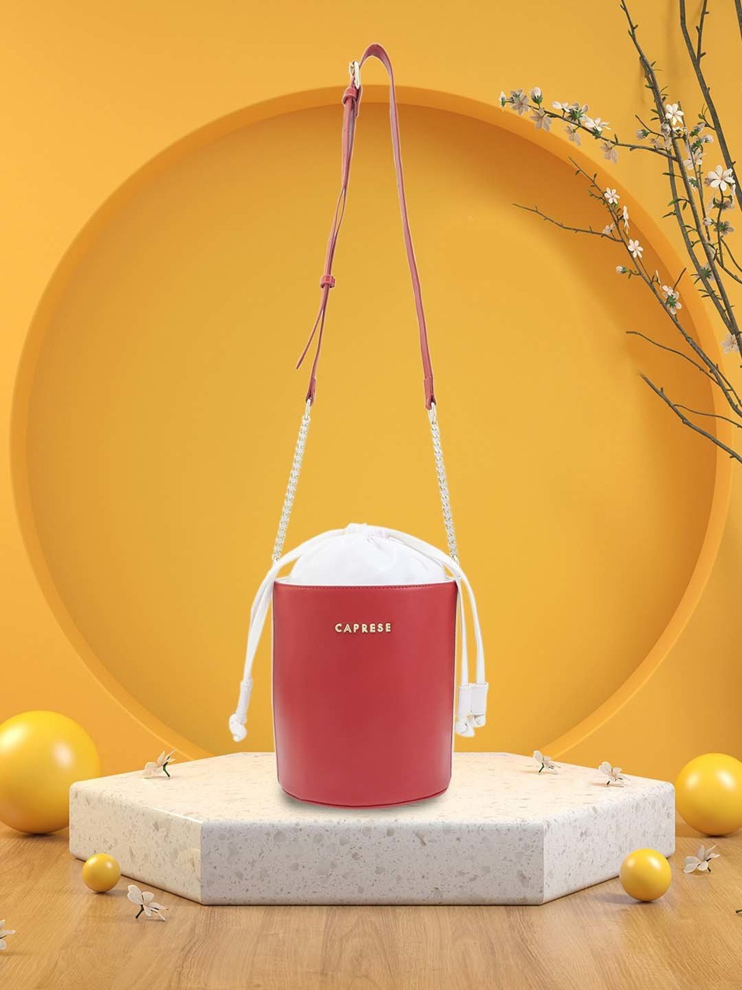 Caprese LIZZY Red Solid Medium Sling Handbag