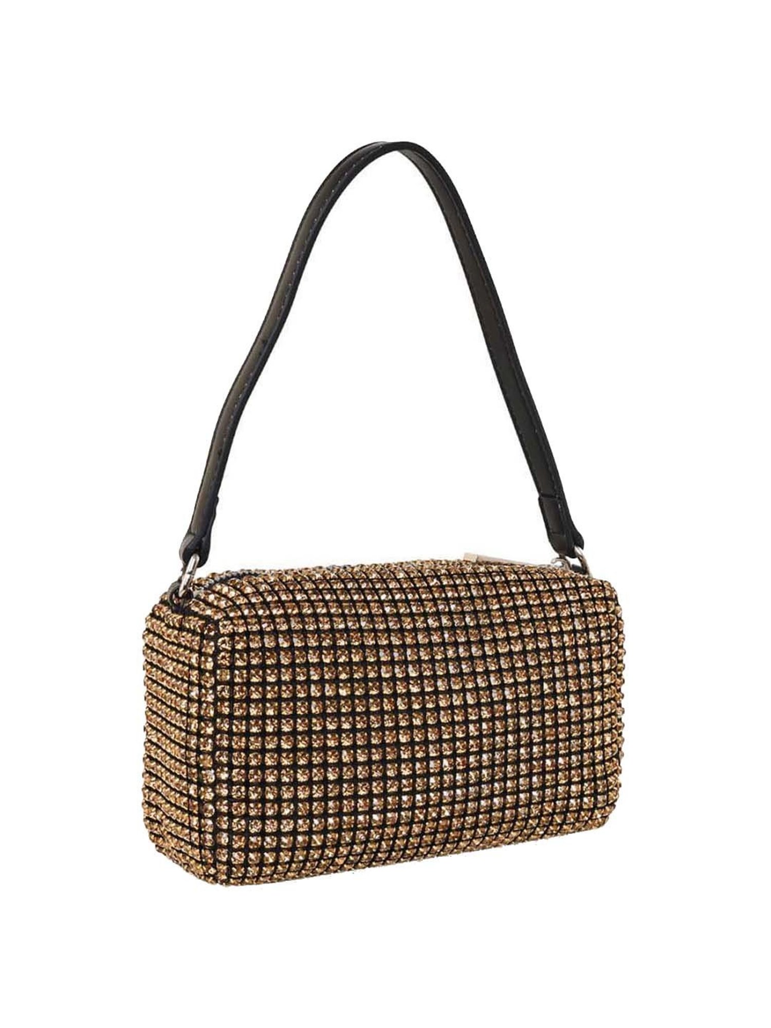 Esbeda Golden Embellished Small Sling Handbag