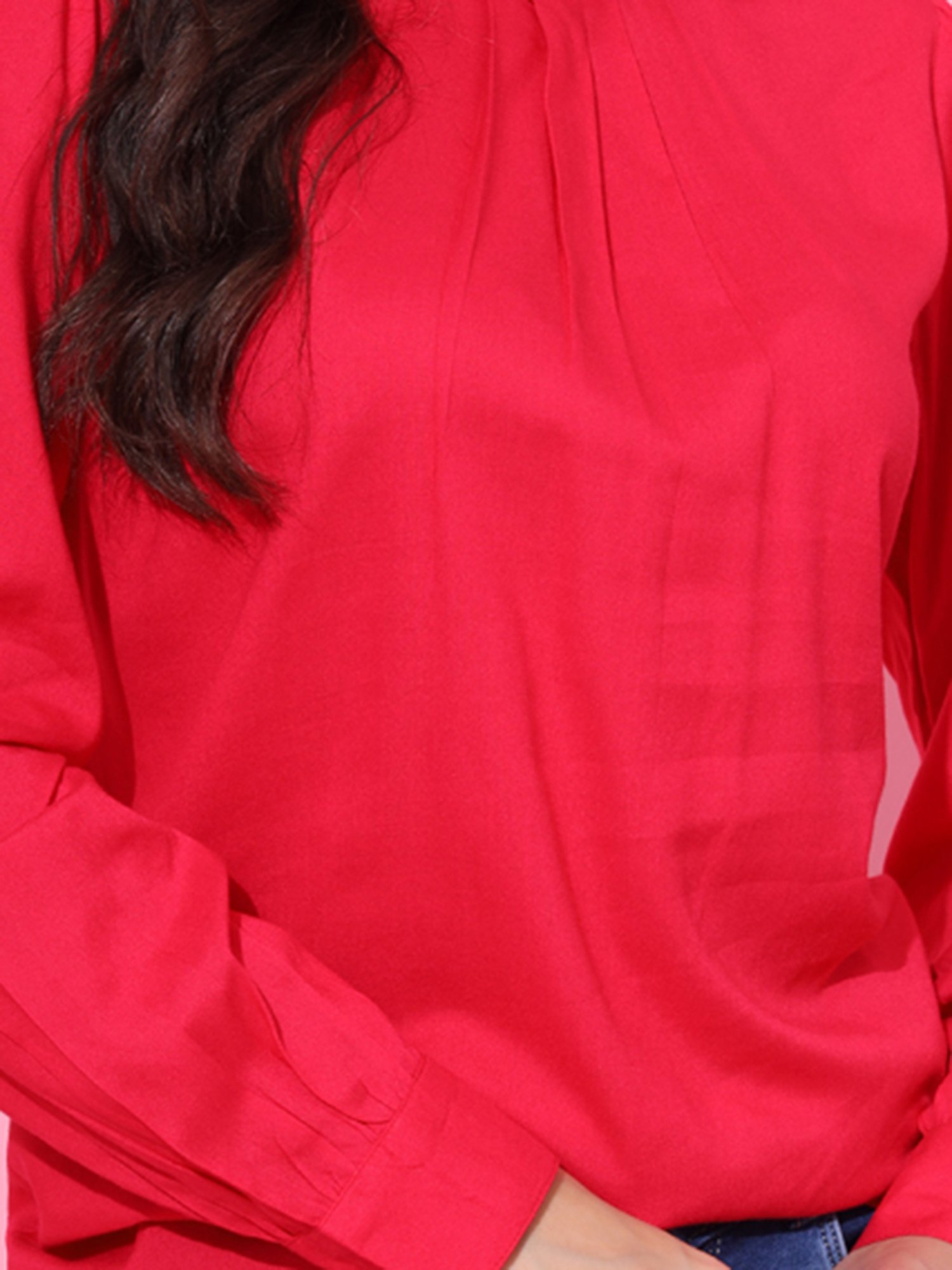 DECKEDUP Magenta Slim Fit Top