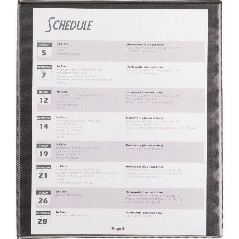 0.5" Ring Binder Clear View Black - up & up™