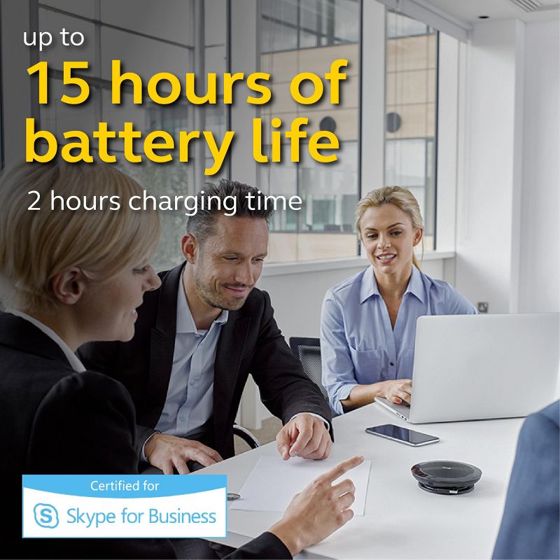 Jabra Speak 510+ MS Portable Speaker for Music and Calls Black