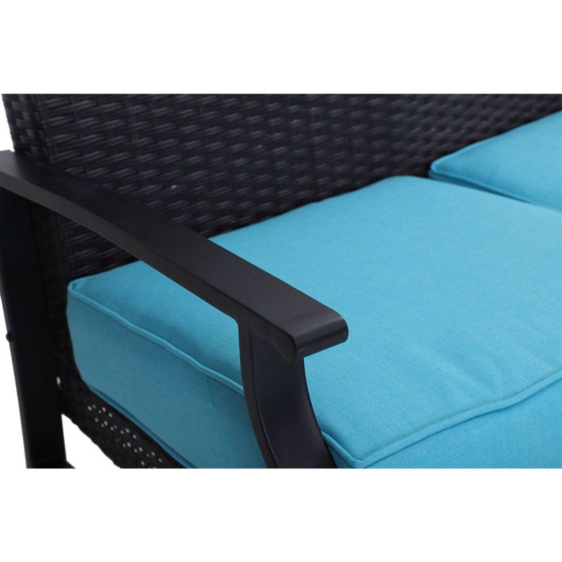 Tahoe Outdoor Three-Seater Sofa - Brown Wicker - Serta