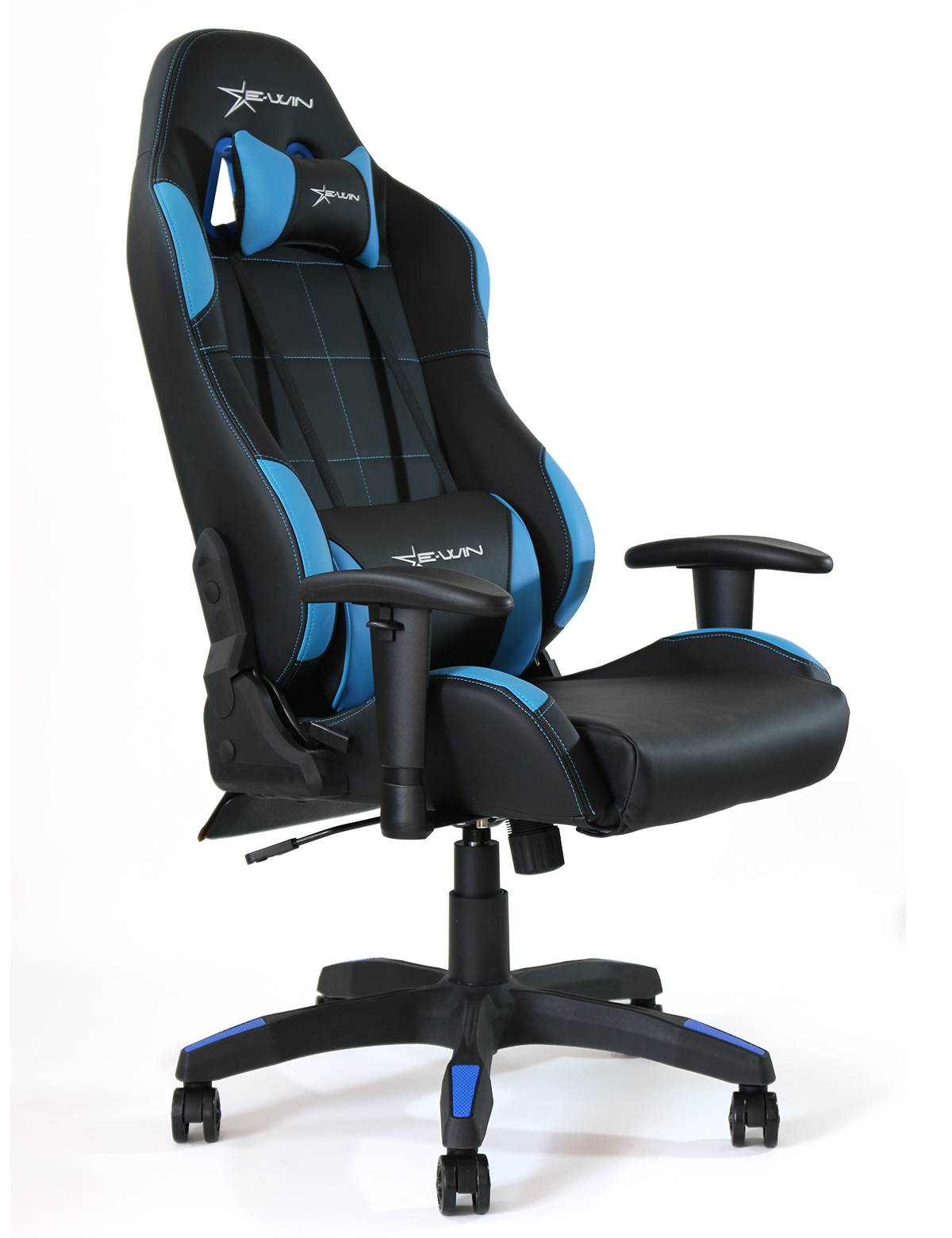 EWin Gaming and Office Chair CLD Calling Series Ergonomic With Head and Back Pillows (Black and Blue)