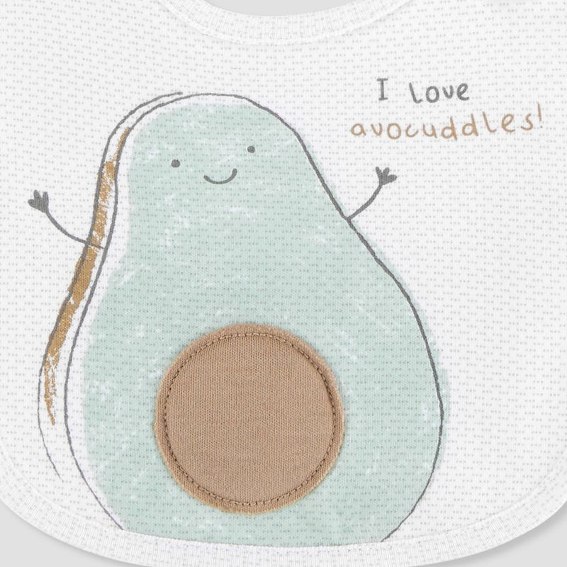 Baby 3pk Avocado Bib - Just One You® made by carter's Gray/Green One Size
