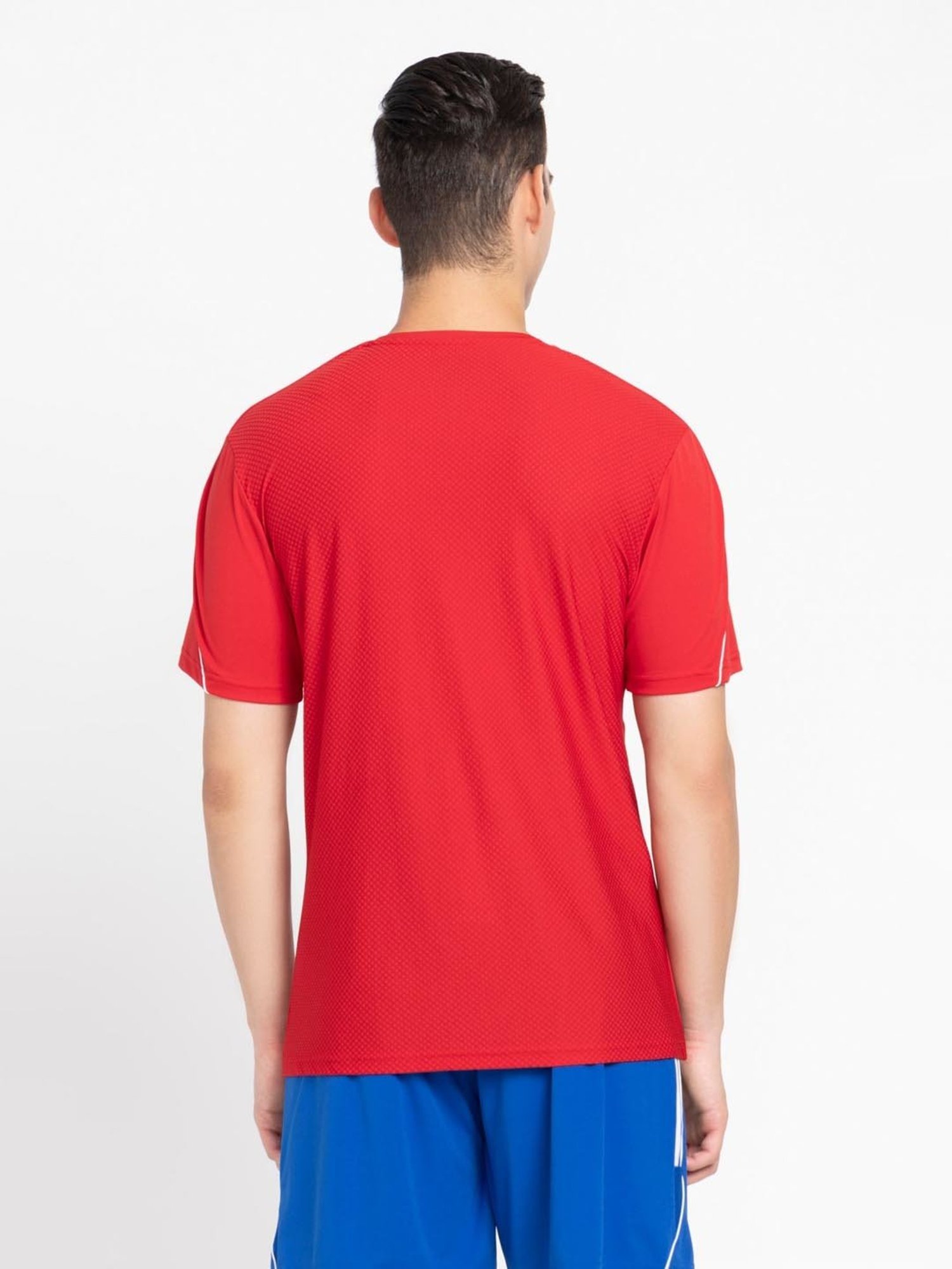 Adidas Red Regular Fit Sports T-Shirt