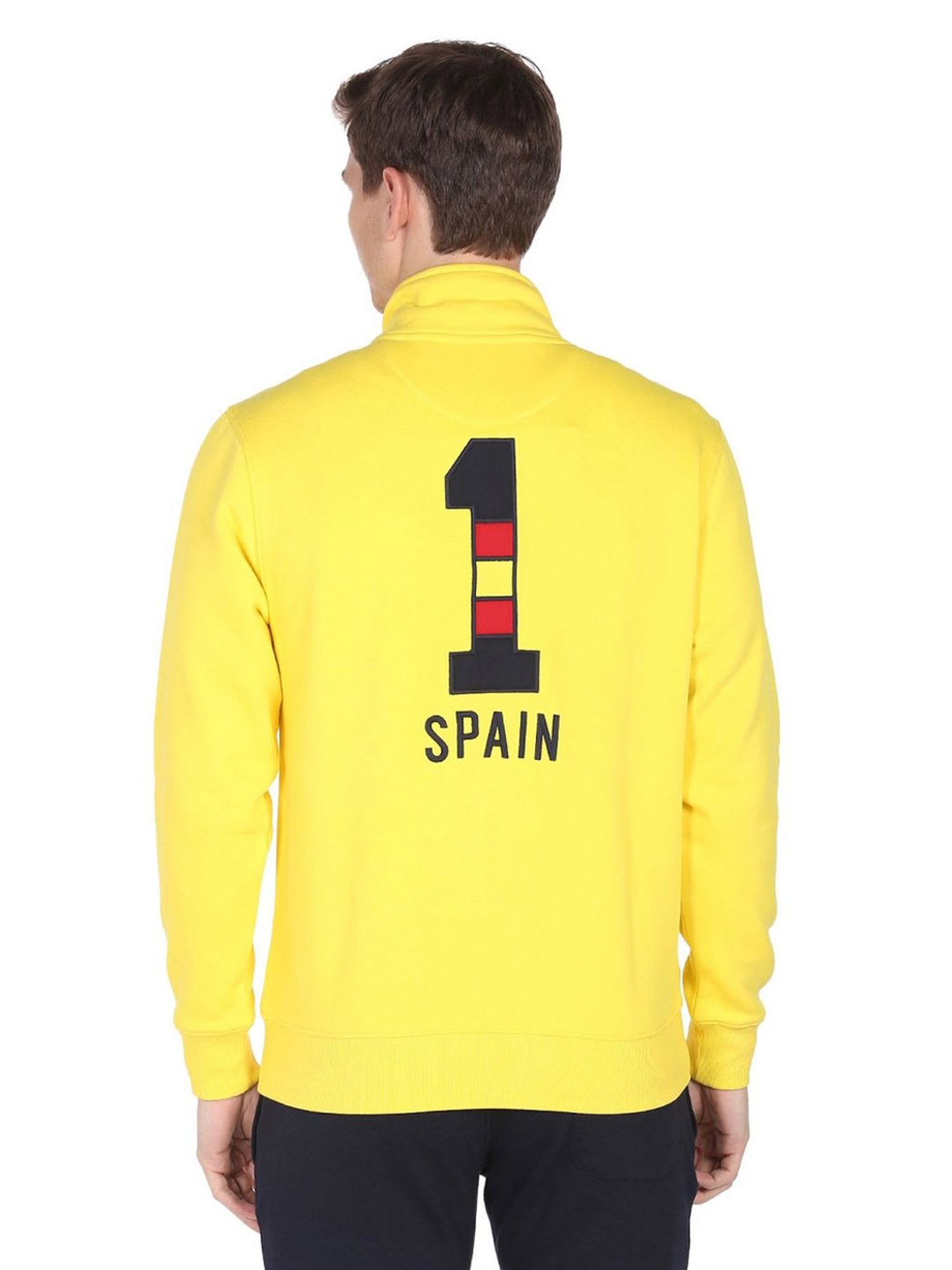 U.S. Polo Assn. Yellow Cotton Regular Fit Printed Sweatshirt