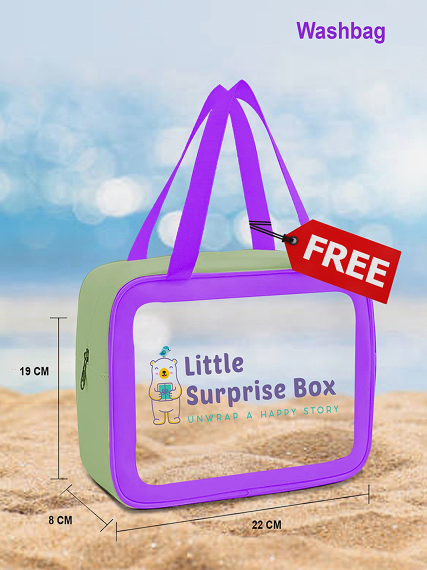 Little Surprise Box Kids Multicolor Printed Swimsuit with Swim Bag