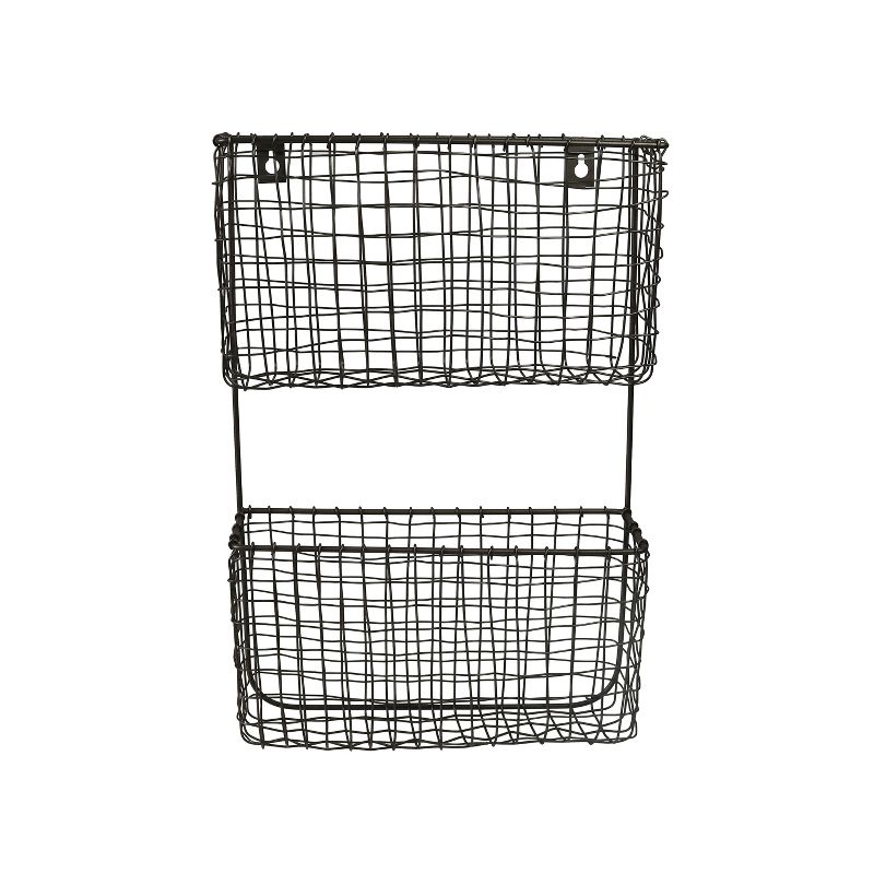 Design Ideas Cabo Wall Mounted Pocket Organizer - File Holder and Organizer - Natural, 13.5" x 3.75" x 20.5"