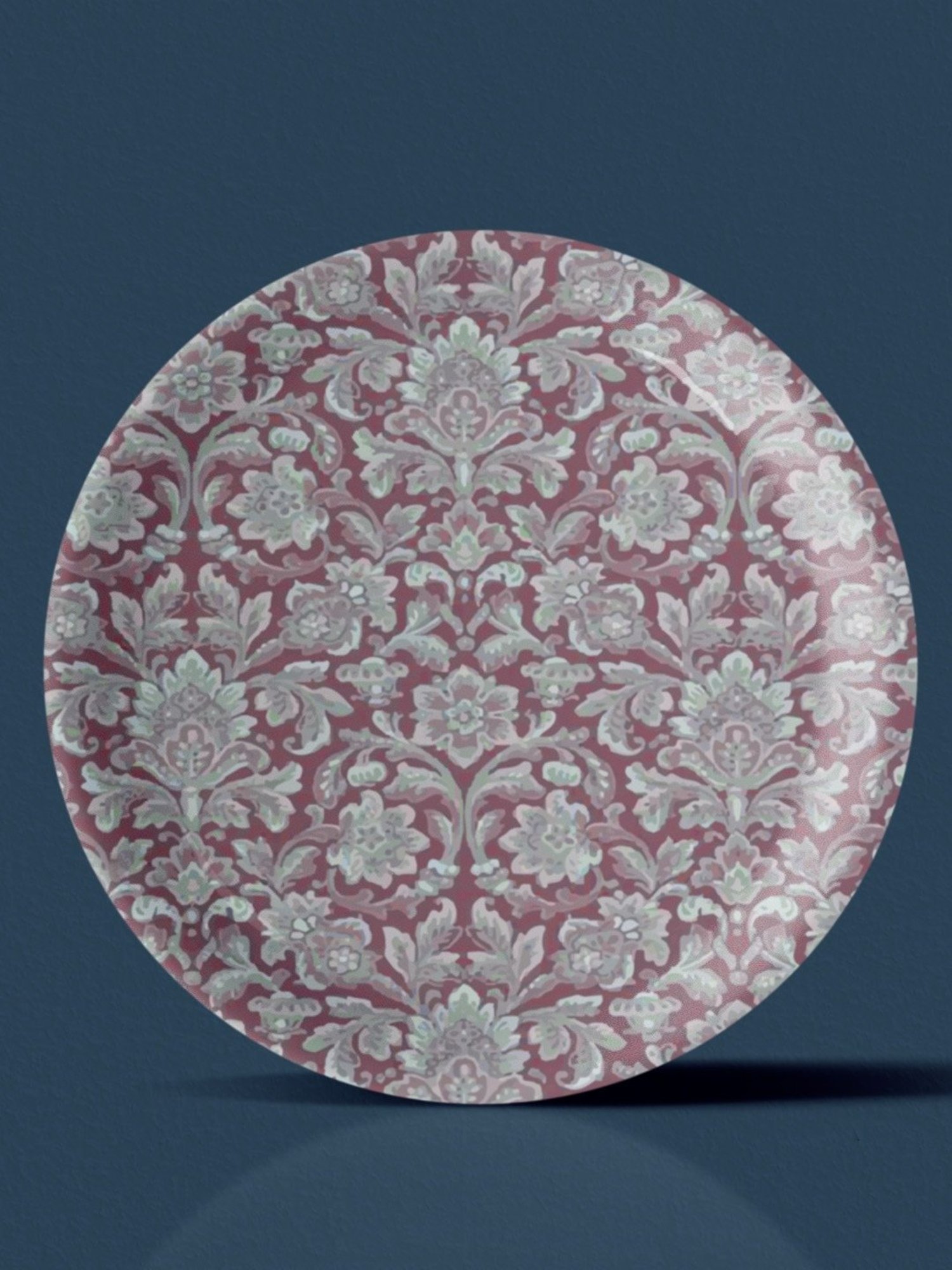 Nestroots Ethnic Floral Multicolor Porcelain Wall Plate