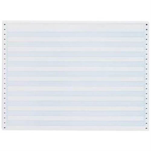 Sparco Computer Paper 20 Lb 14-7/8"x11" 2400/CT 1/2" Blue Bar 02180