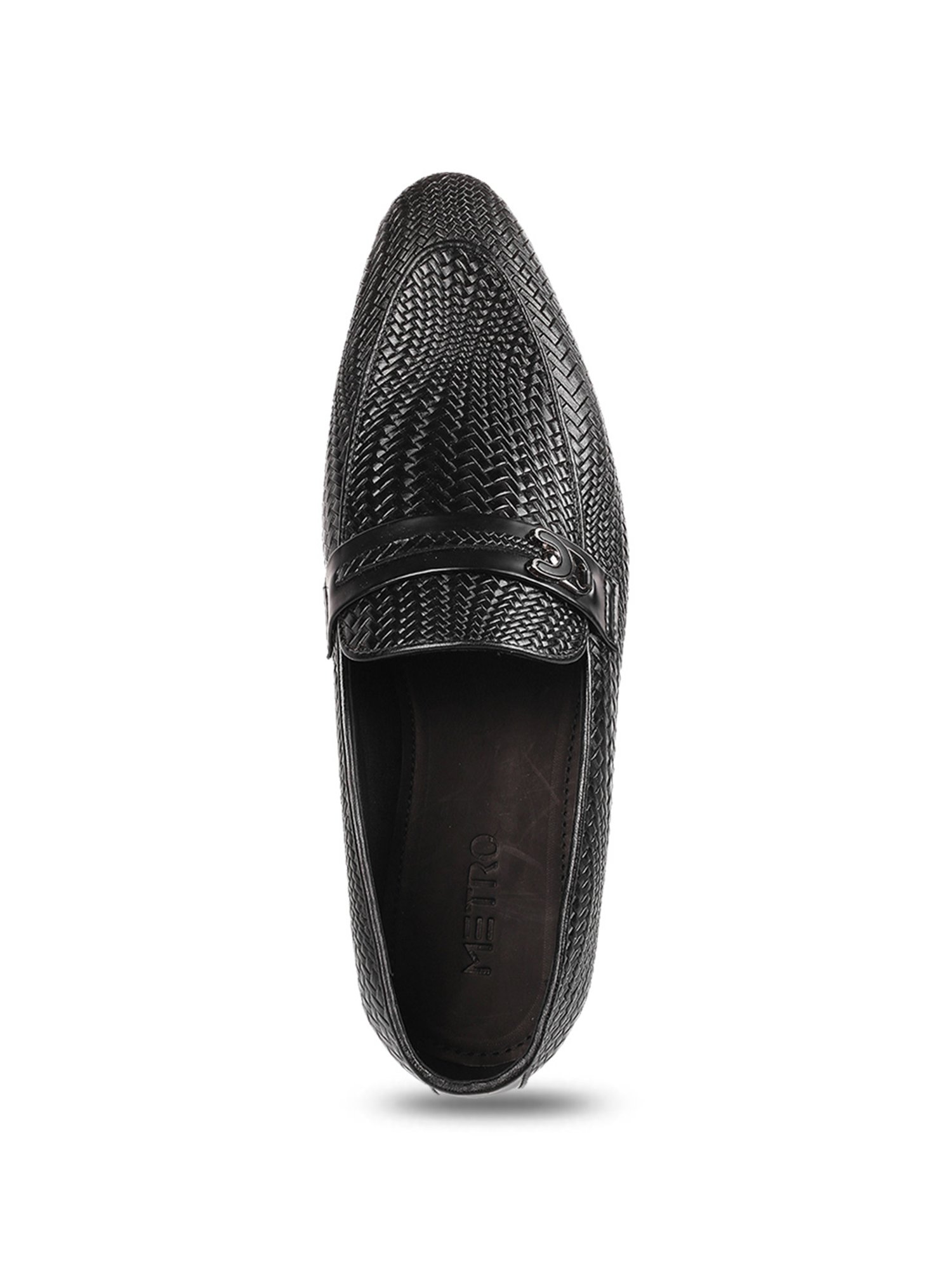 Metro Men's Black Formal Loafers