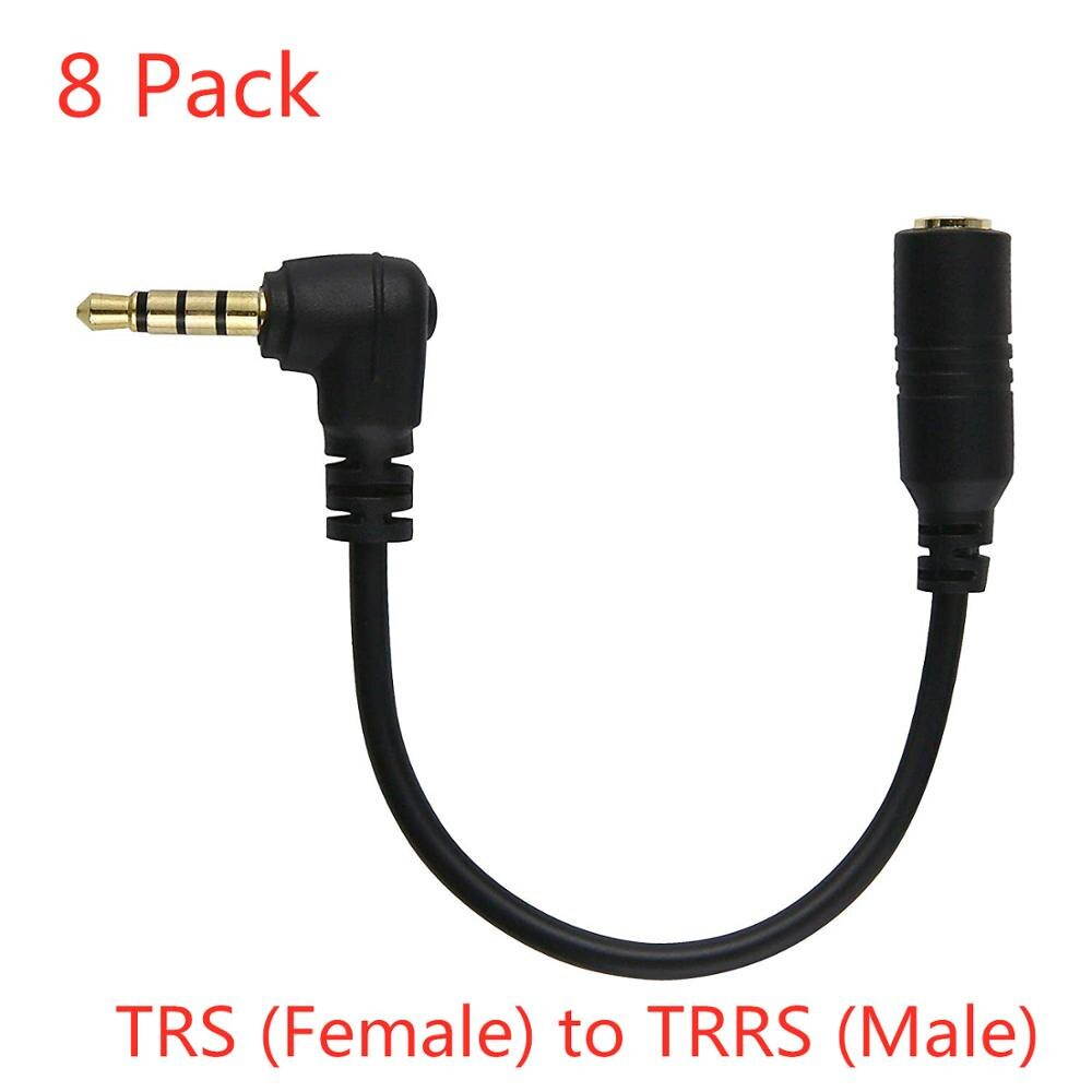 3.5m Audio Adapter,TRS to TRRS TRS (Female) Microphone Adapter Cable to TRRS (Male) for Rode Videopro Movo Audio Technica Neewer (1pcs)