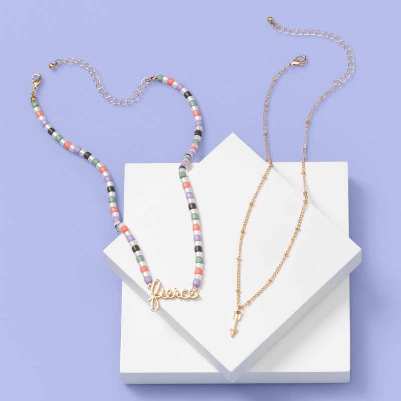 Kids' 2pk Fierce Layered Necklace - More Than Magic™