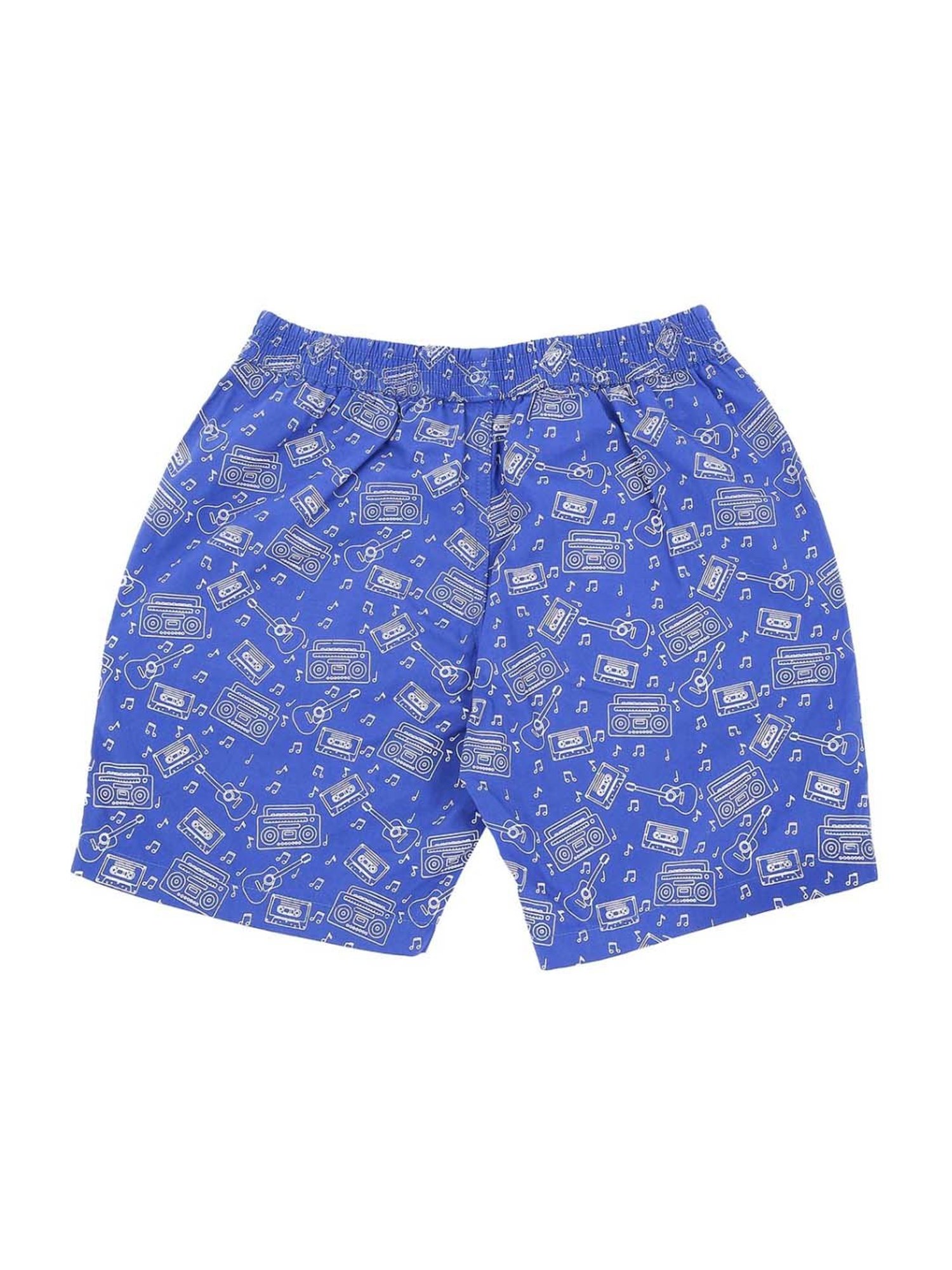 Gini & Jony Kids Blue Cotton Graphic Boxer Shorts