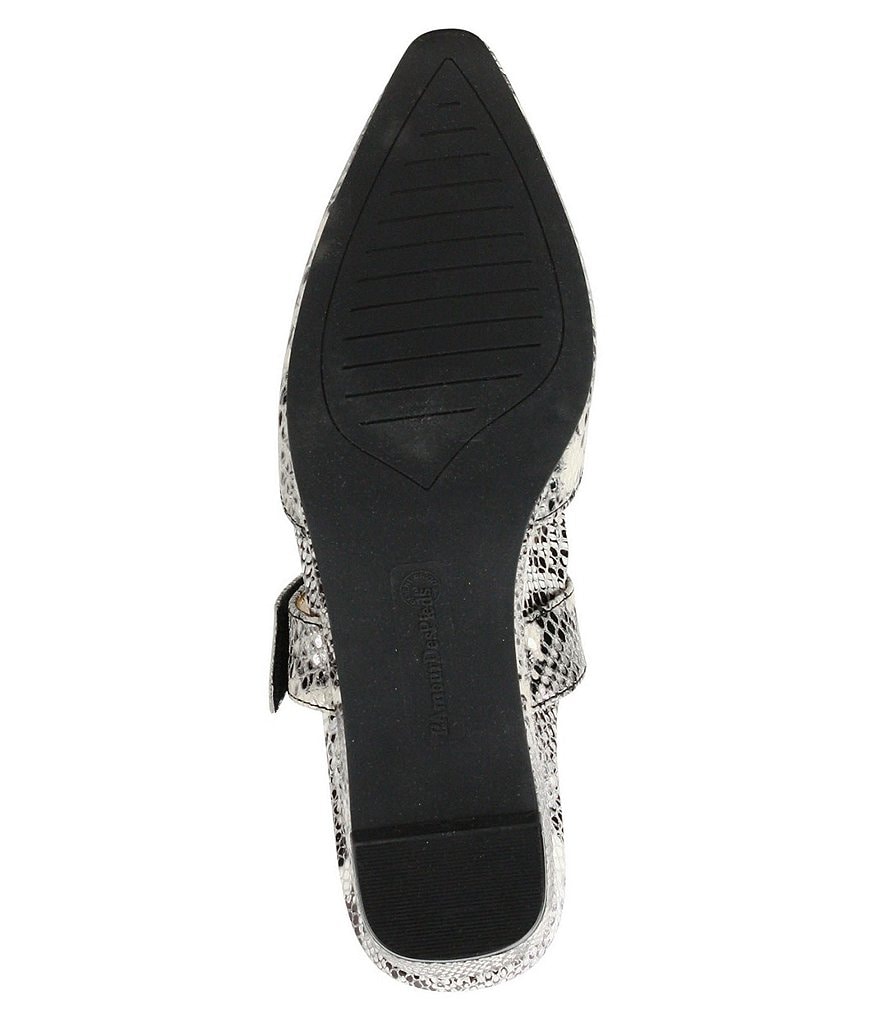 L'Amour Des Pieds Baruk Snake Print Leather Mules