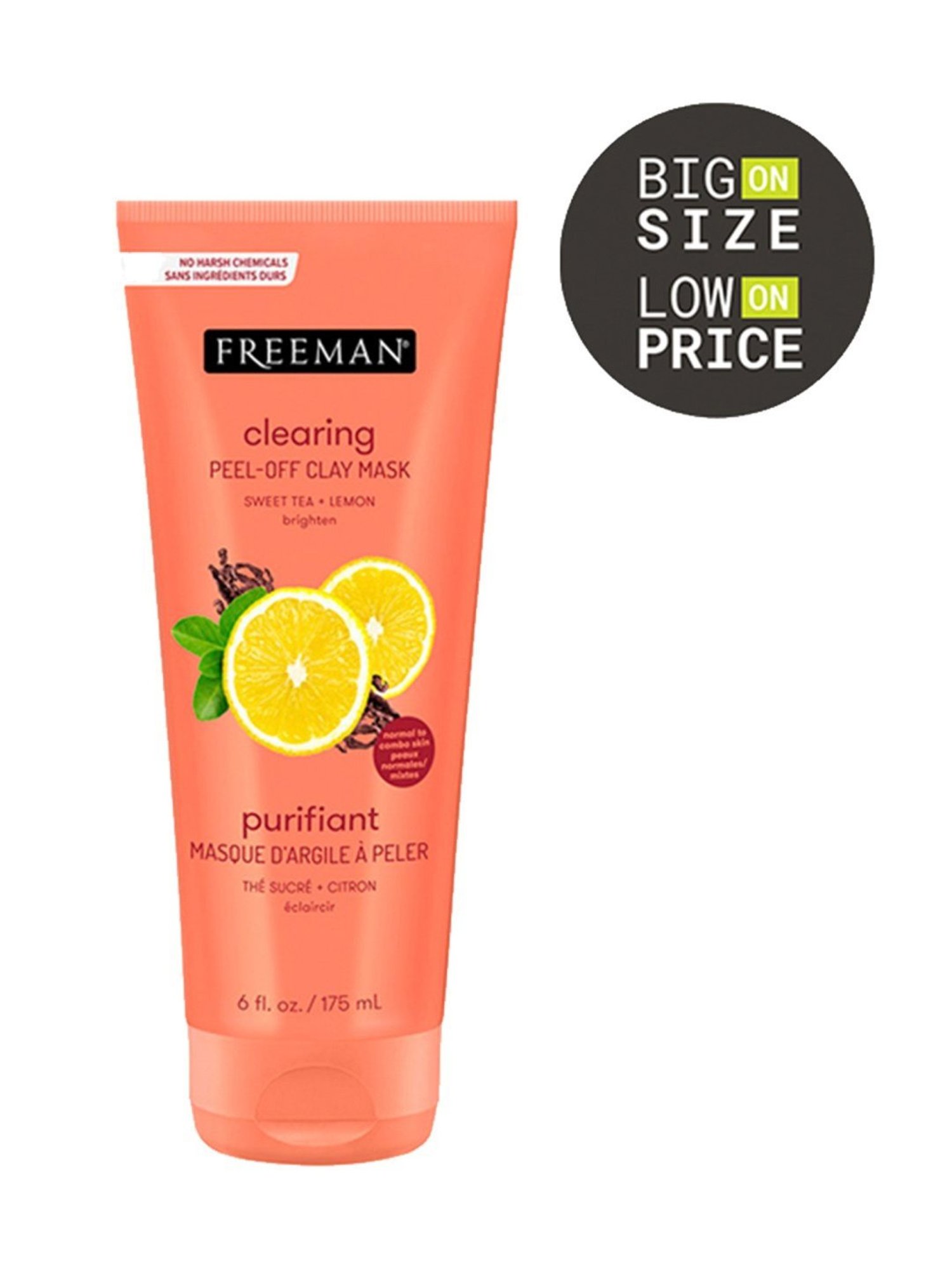 FREEMAN Sweet Tea + Lemon Clearing Peel-Off Clay Mask - 175 ml