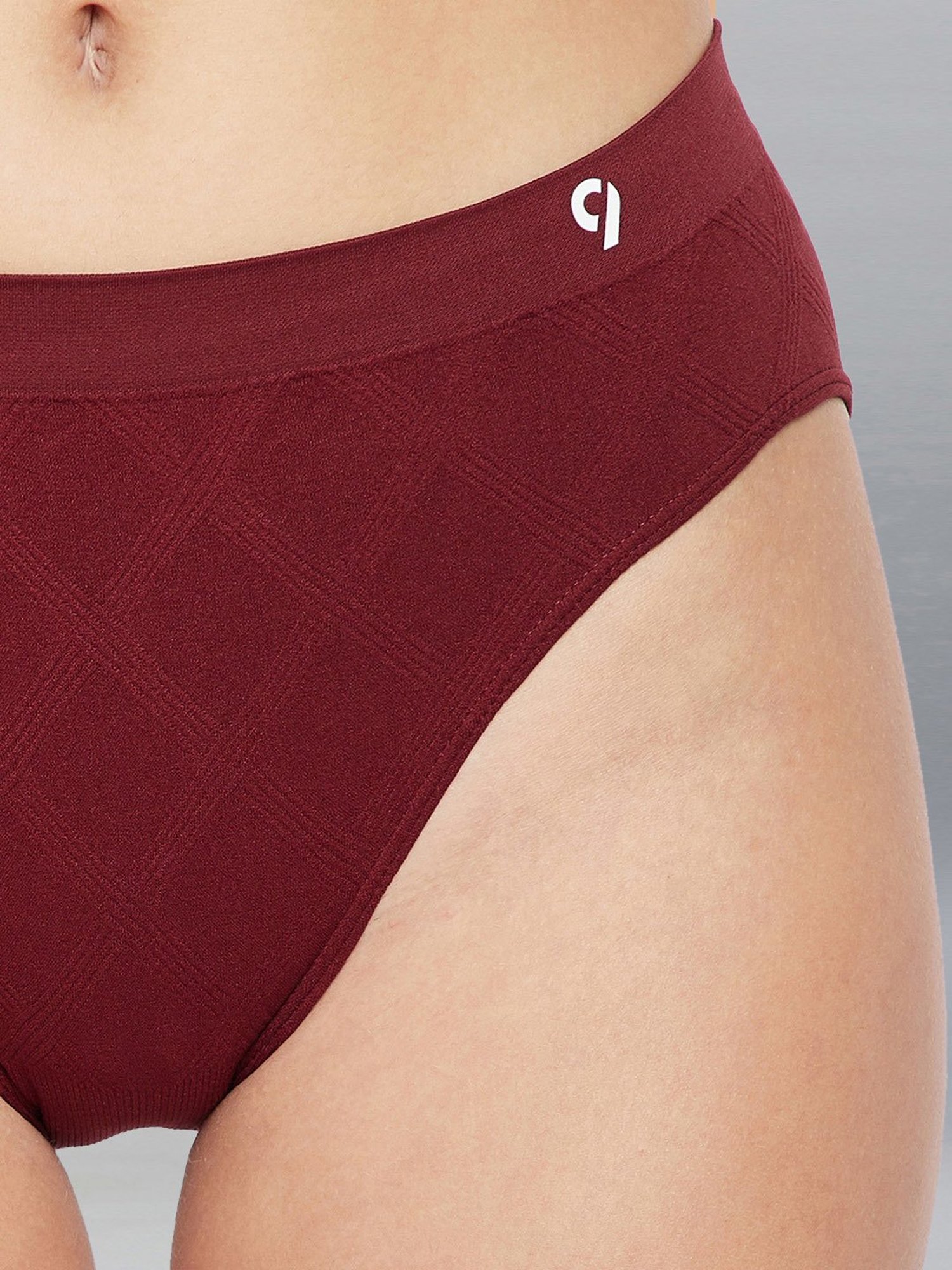C9 Airwear Wine & Beige Hipster Panty - Pack of 2