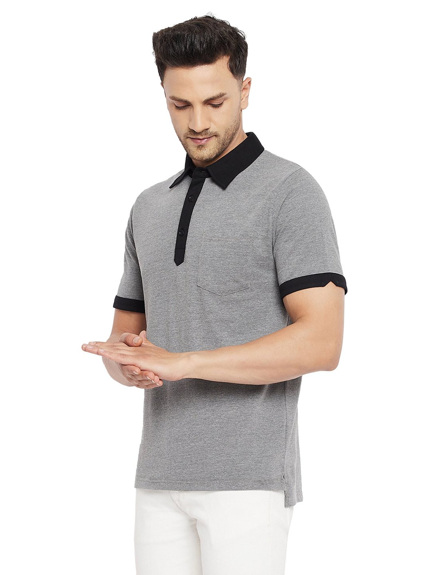 Hypernation Grey Polo T-Shirt