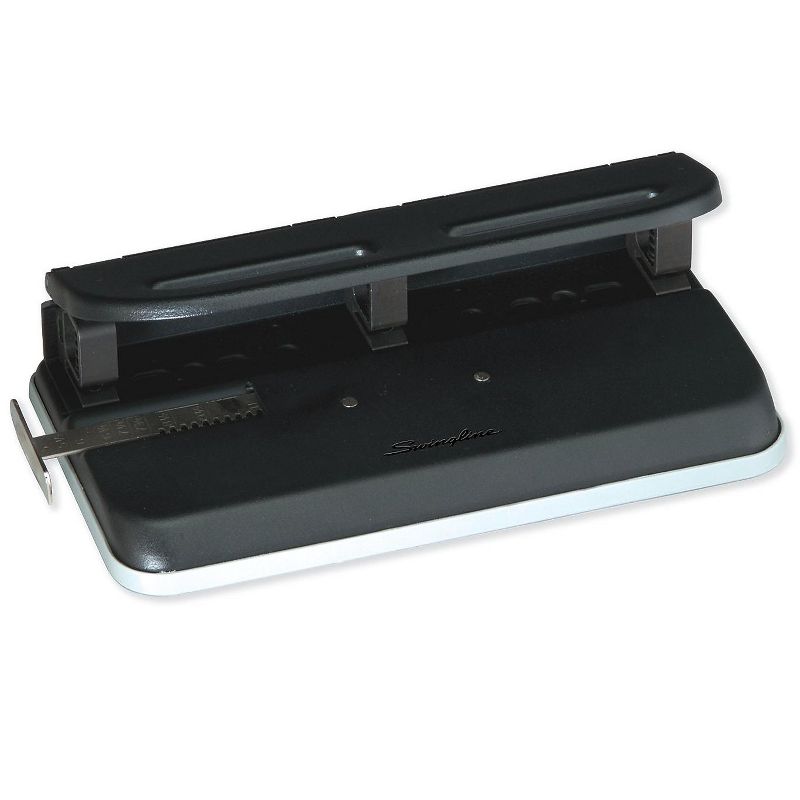 Swingline 24-Sheet Easy Touch Two-to-Seven-Hole Precision-Pin Punch 9/32" Holes Black 74150