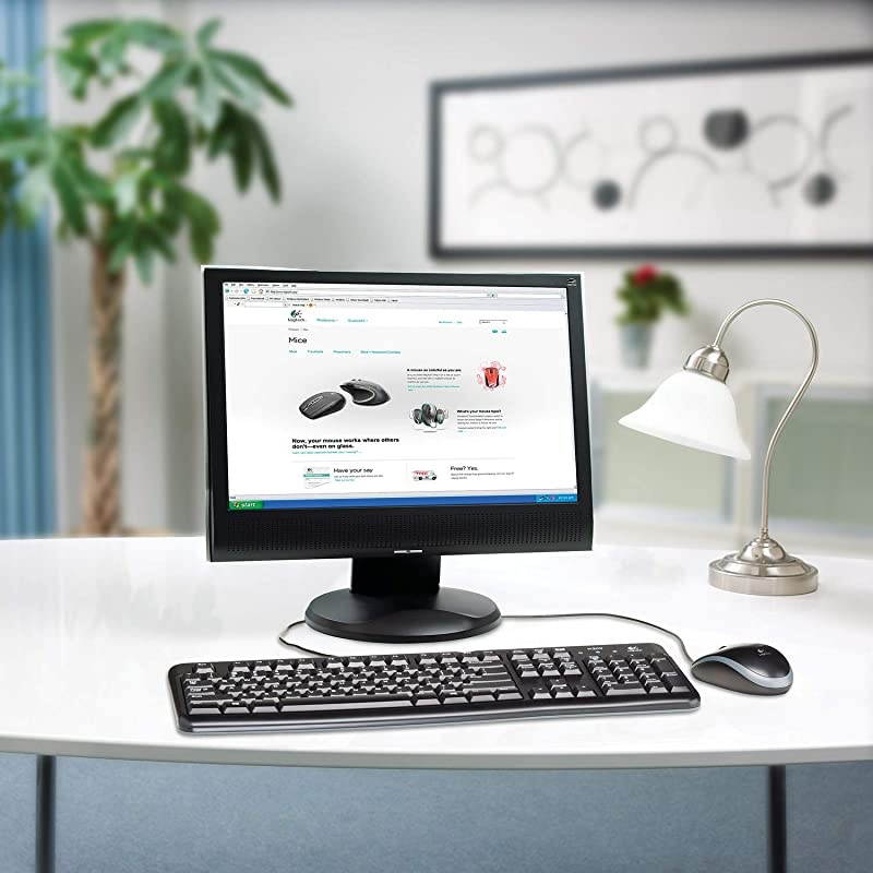 Desktop MK120 Durable, Comfortable, USB Mouse and Keyboard Combo