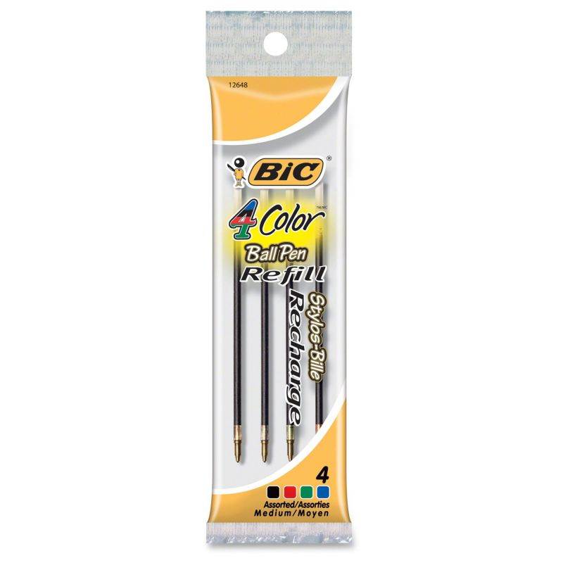 Bic Recharge 4-Color Retractable Pen Refills