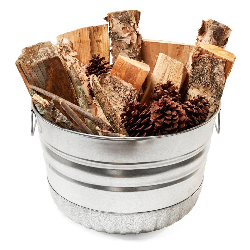 Behrens 1 Bushel Galvanized Steel Utility Basket Silver