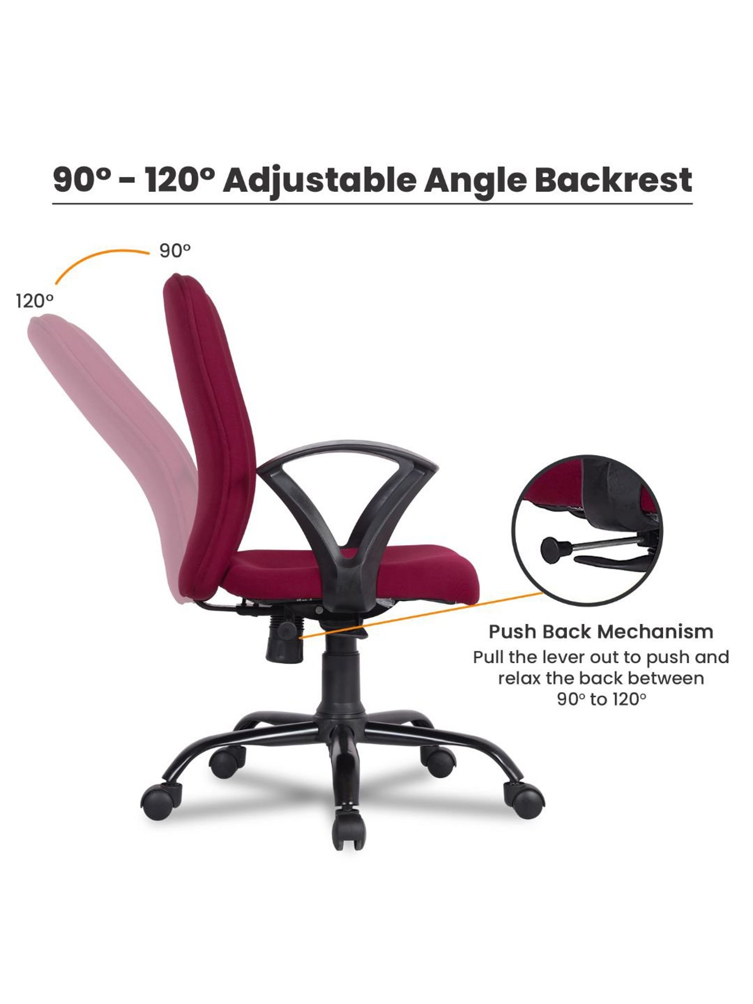 Green Soul Seoul-X Maroon Foam Ergonomic Office Chair