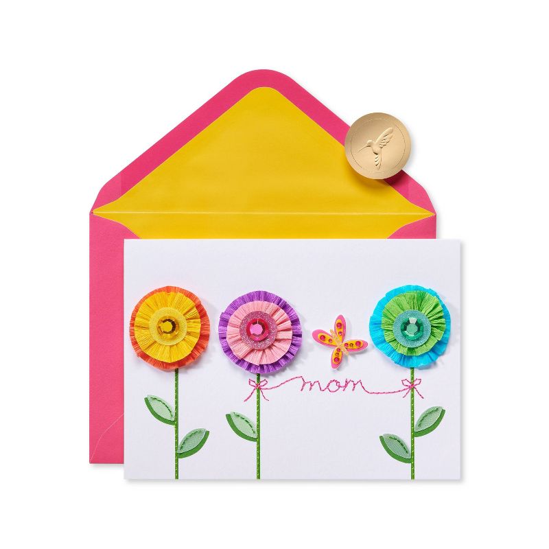 Mothers Day Greeting Card Crepe Paper Flowers - PAPYRUS
