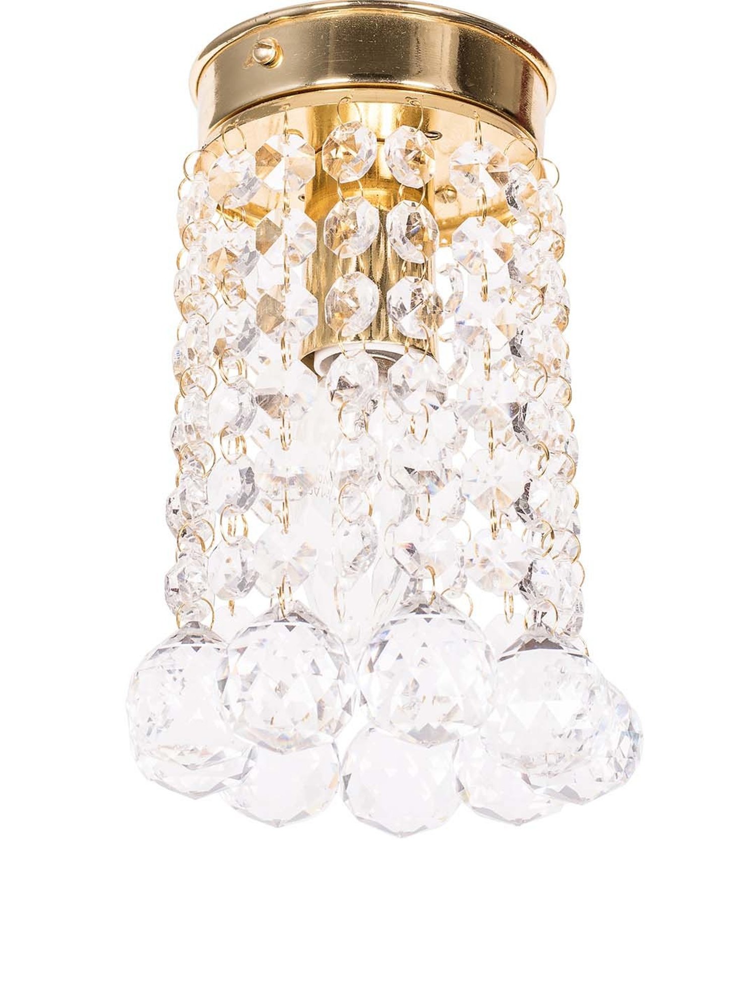 Fos Lighting 'Flush' Golden Brass Small Mount Ball Ceiling Lamp - Set of 1