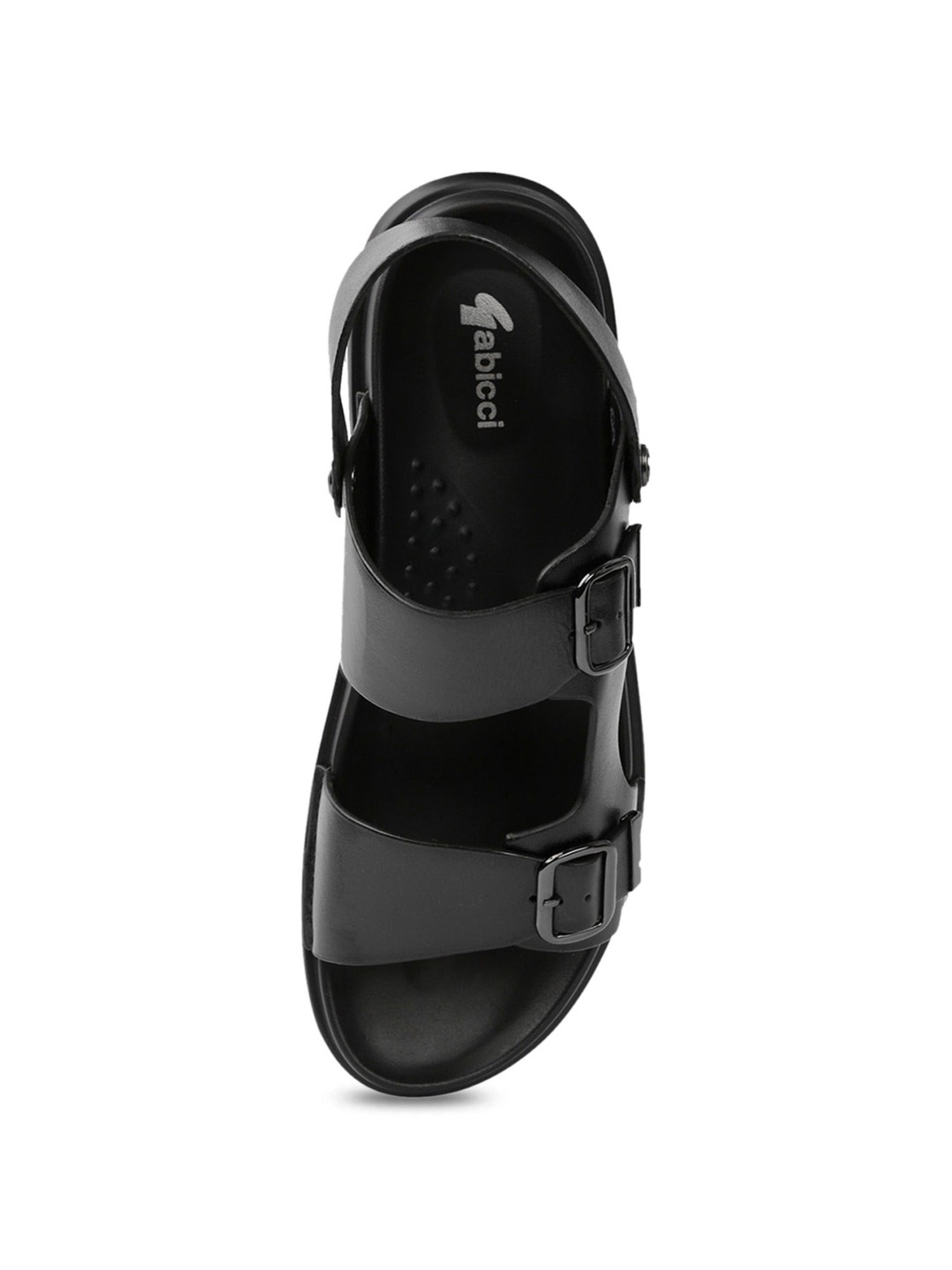 Gabicci Men's Trans-G Black Back Strap Sandals