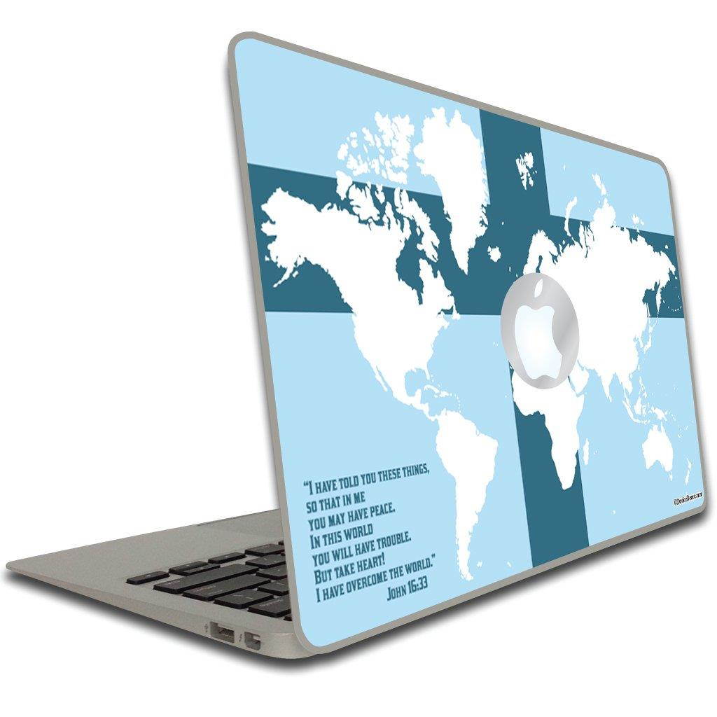 Macbook Air or Macbook Pro (13 inch) Vinyl, Removable Skin - Christian Theme - John 16:33