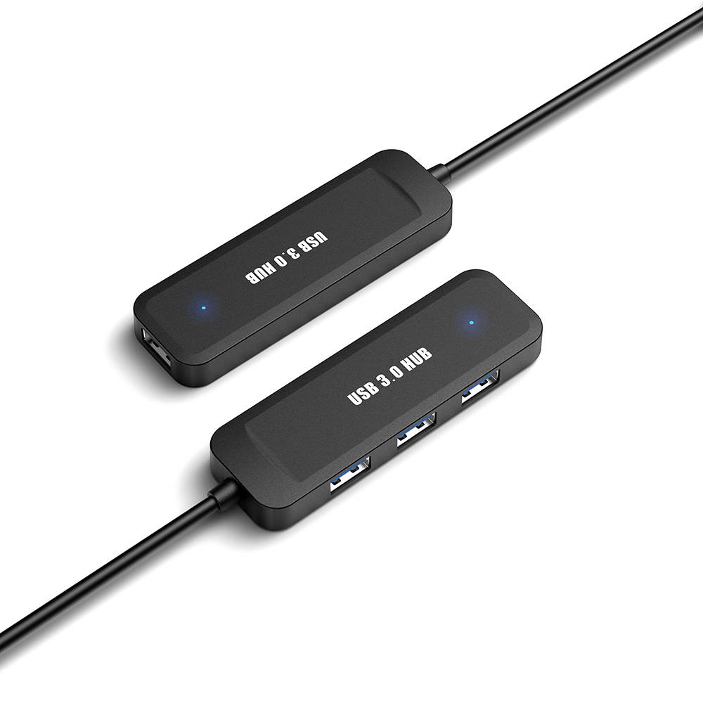 Hannord 4-Port USB 3.0 Hub, Ultra Slim Portable USB Data Hub Splitter for USB Expansion