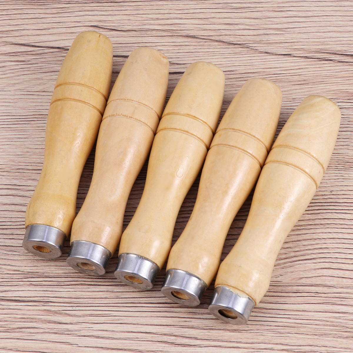 5pcs Wooden Handle for File Cutting Tool Craft - 6.2MM Inner Hole