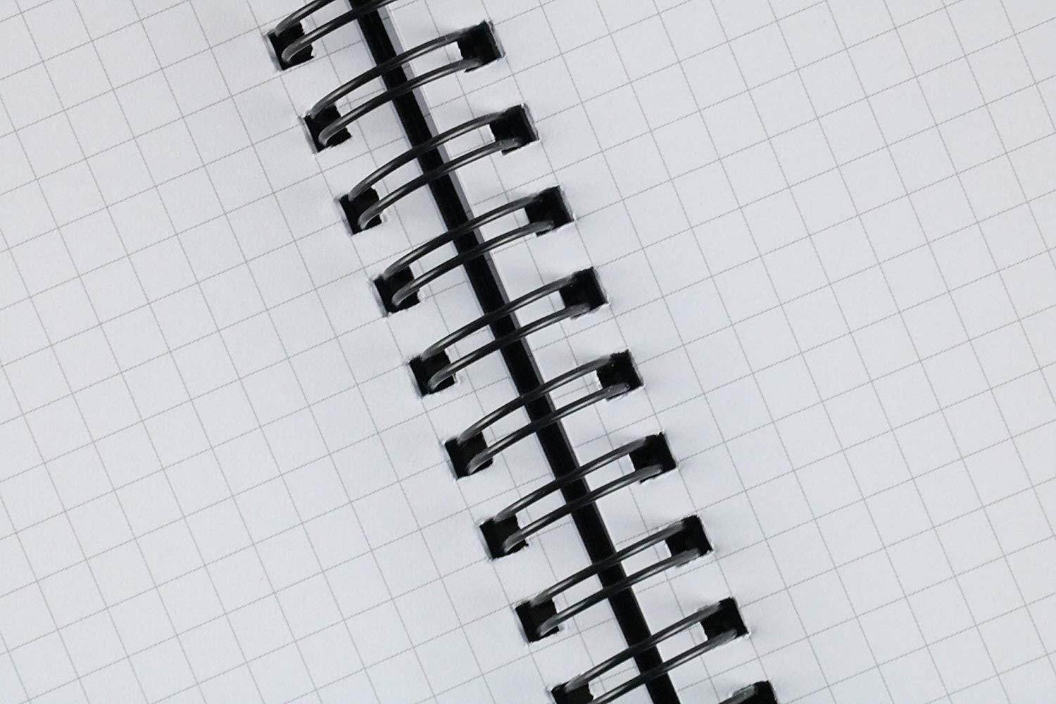 Miliko Transparent Hardcover B5 Ruled Wirebound/Spiral Notebook/Journal Set-2 Per Pack, 7.1"x10"(Ruled)