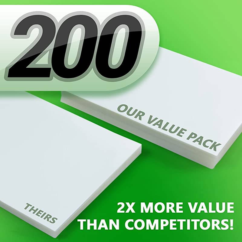 Crystal Clear Thermal Laminating Pouches Pack of 200 Sheets 9 x 115