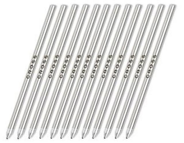 Cross&reg; Mini Ball-Point Refills, 12 Refills, Black, Blue & Red