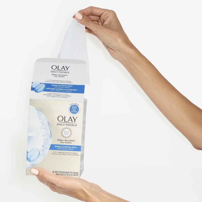 Olay Daily Facials Water-Activated Dry Cloths - 66ct
