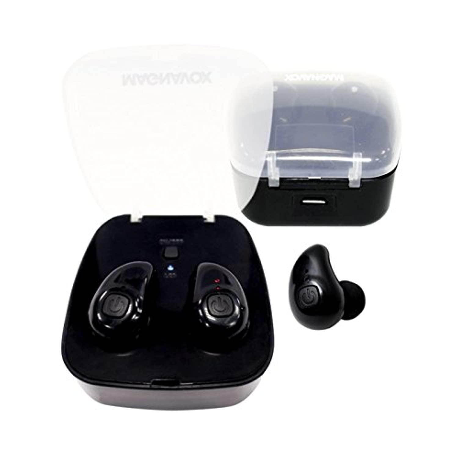 Magnavox MBH530BK Mini Wireless Stereo Bluetooth Ear Buds Rechargeable Headphone