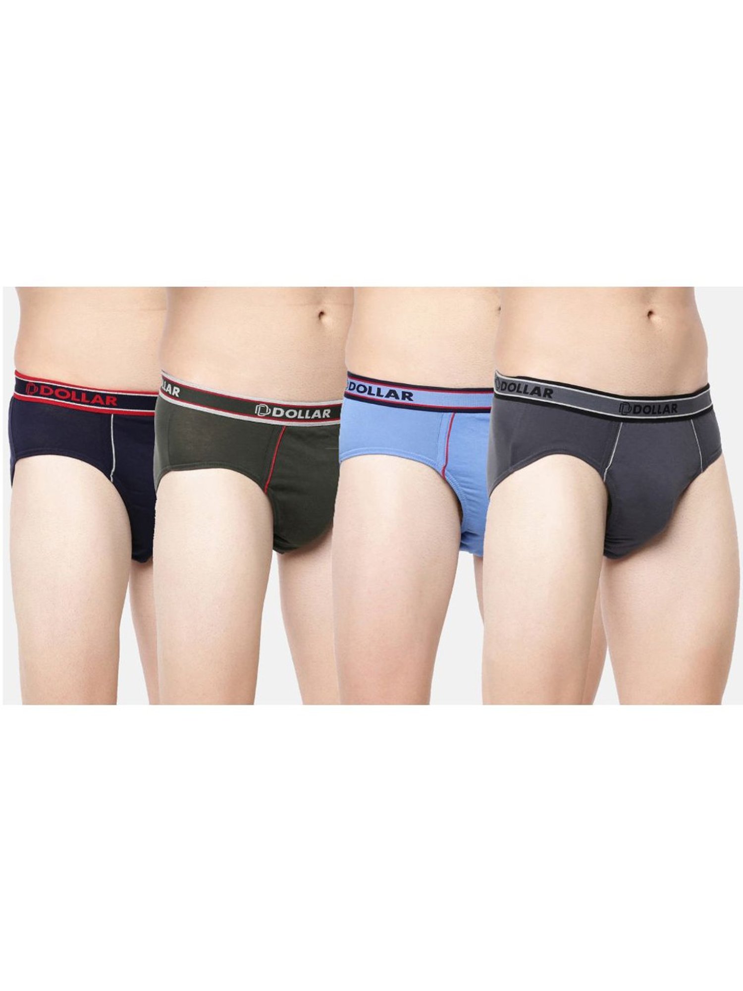 Dollar Bigboss Multicolored Cotton Regular Fit Briefs (Pack of 4)