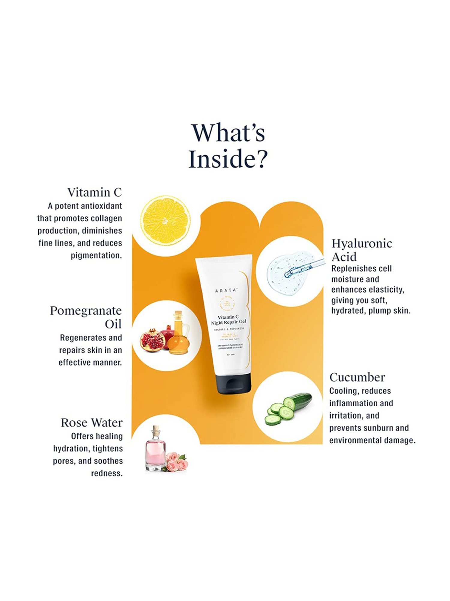 Arata Vitamin C Night Repair Gel - 50 ml