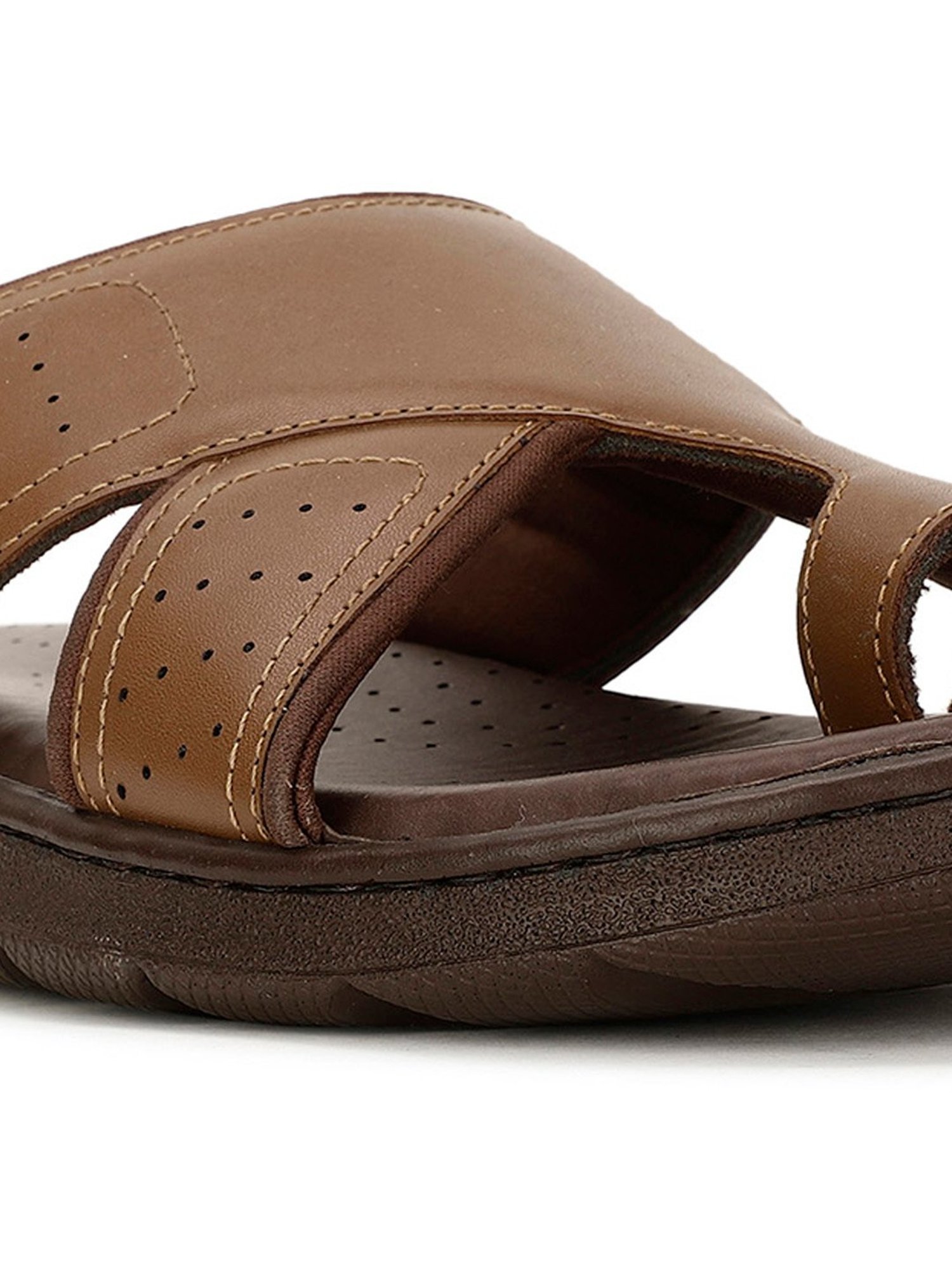 Scholl by Bata Men's Tan Toe Ring Sandals
