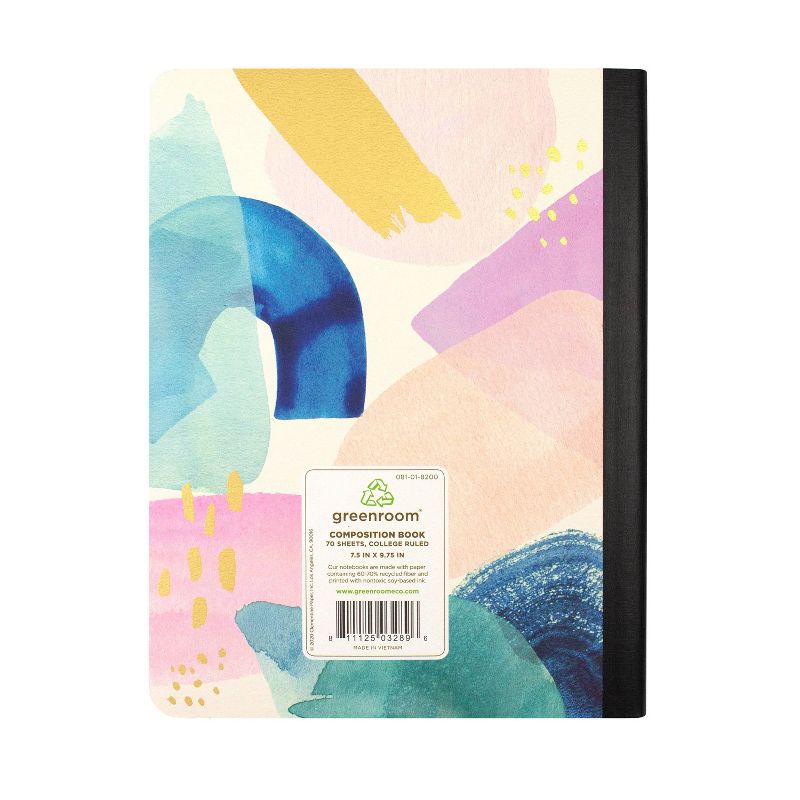 Composition Notebook College Ruled Brushstroke Medium - greenroom