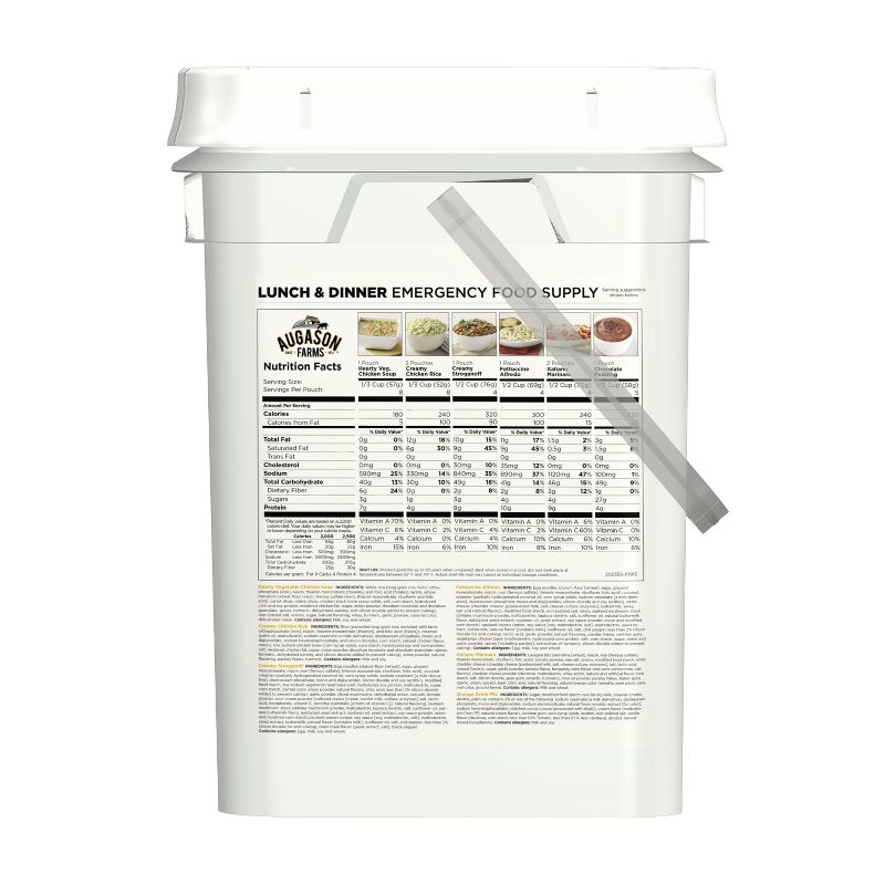 Augason Farms Lunch & Dinner Emergency Food Supply - 11lb Pail