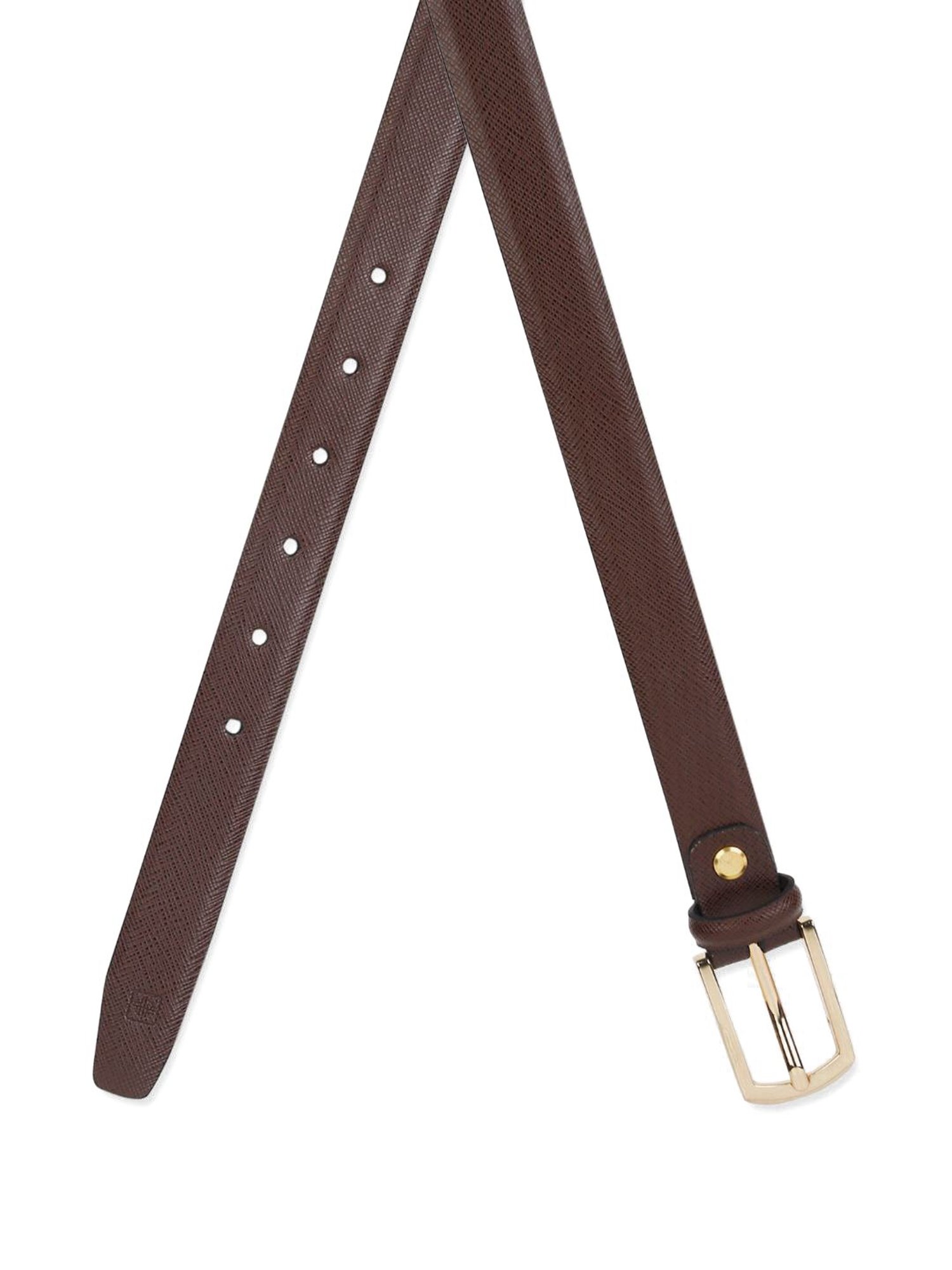 Carlton London Brown Textured Formal Belt for Women