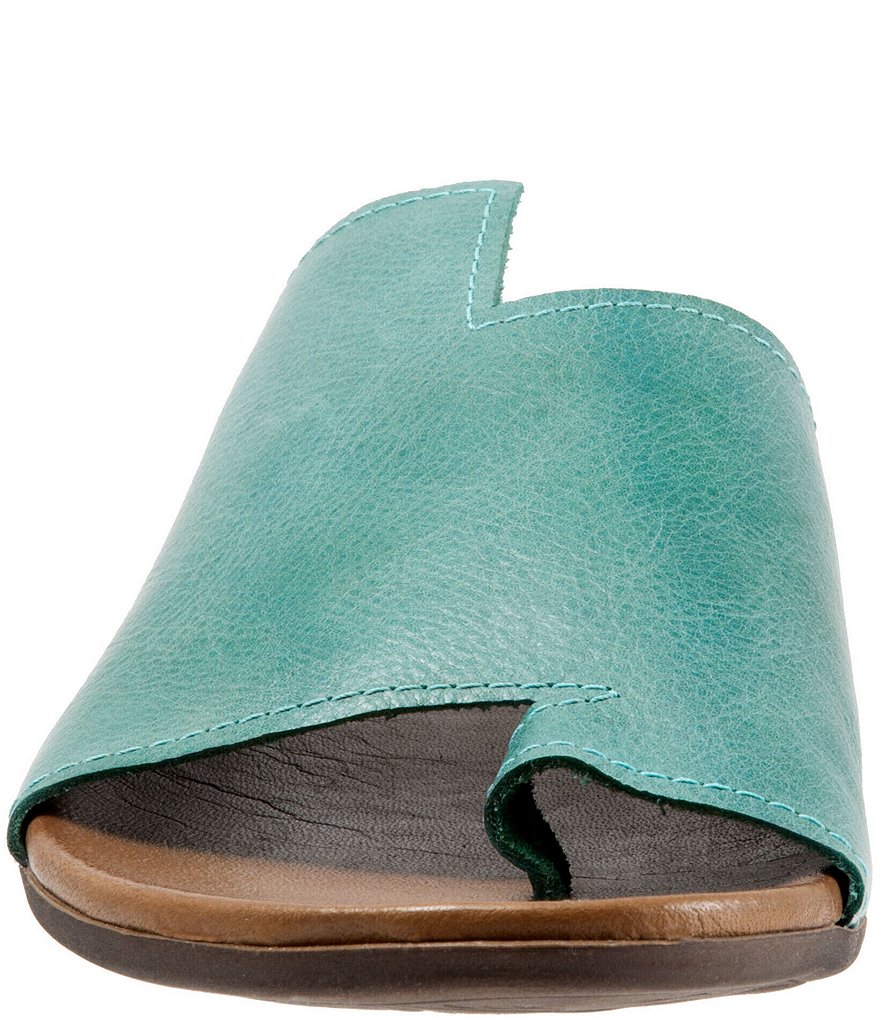 Bueno Tulla Toe Post Leather Slide Sandals