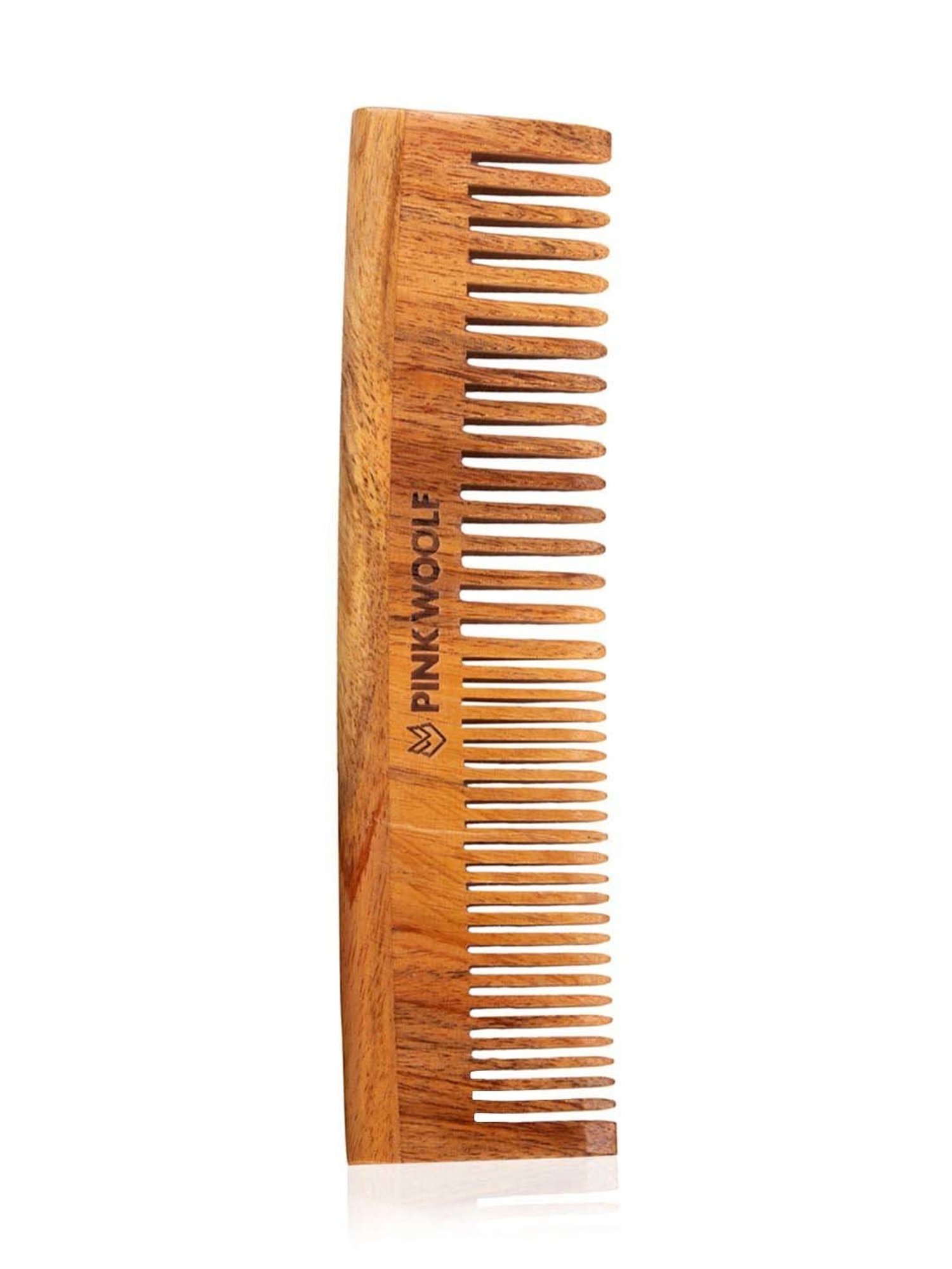 Pink Woolf Handmade Neem Wood Comb Women & Men Long