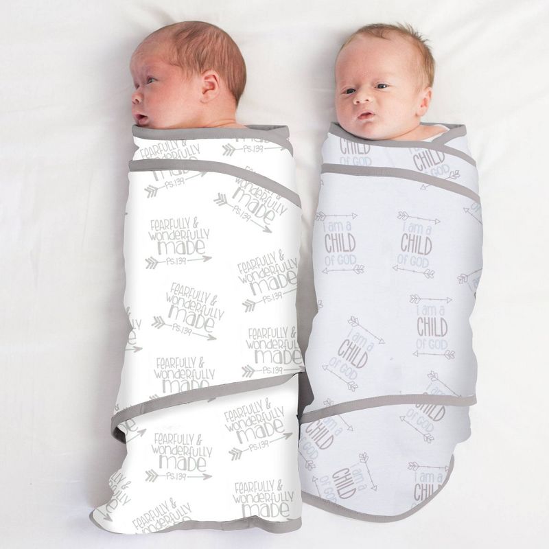 Miracle Blanket Swaddle Wrap Child of God Gray