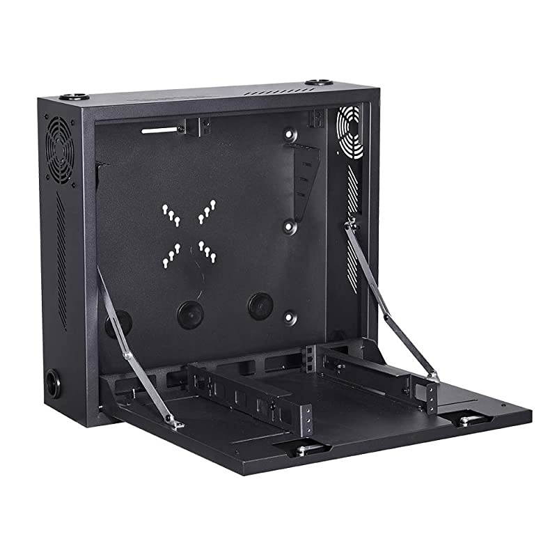 4U Heavy Duty 16 Gauge Steel DVR Security Lockbox with Swing Open Top (19'' x 13.4'' x 7'' 4U)