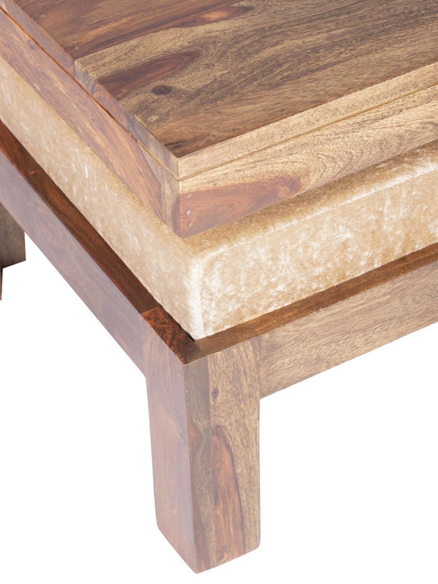 Ikiriya Irish Brown & Beige Wood Coffee Table Teak Finish